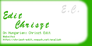 edit chriszt business card